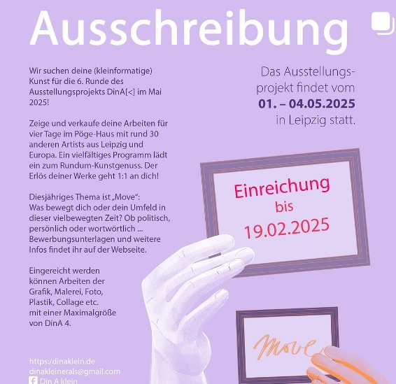 6. Din A [<]-Ausstellung vom 1.-4. Mai im Leipziger Pöge-Haus